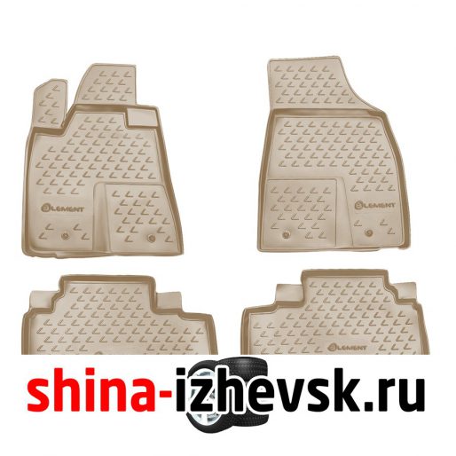 Коврик Autofamily коврики в салон для LEXUS RX350 2009-2012, 4 шт. , бежевый) в Ижевске